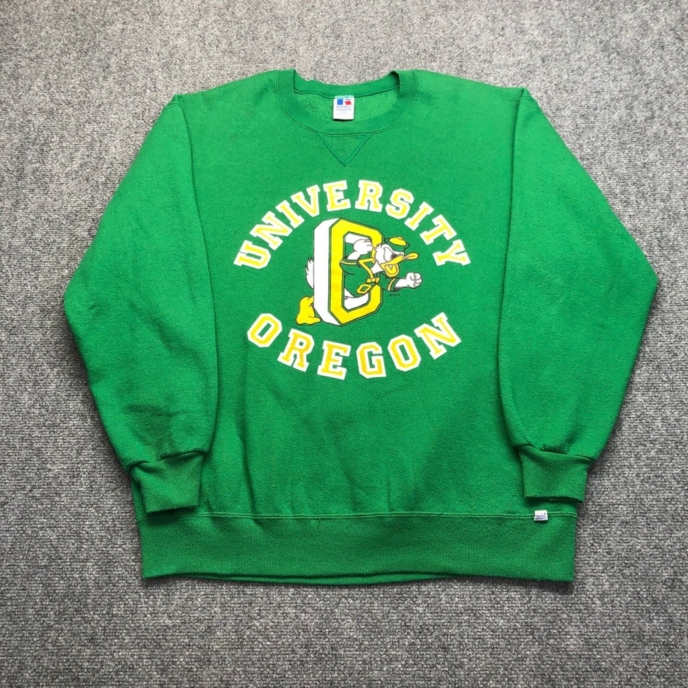 Vintage Russell Athletic University of Oregon Ducks Sweatshirt XXL  Made USA
